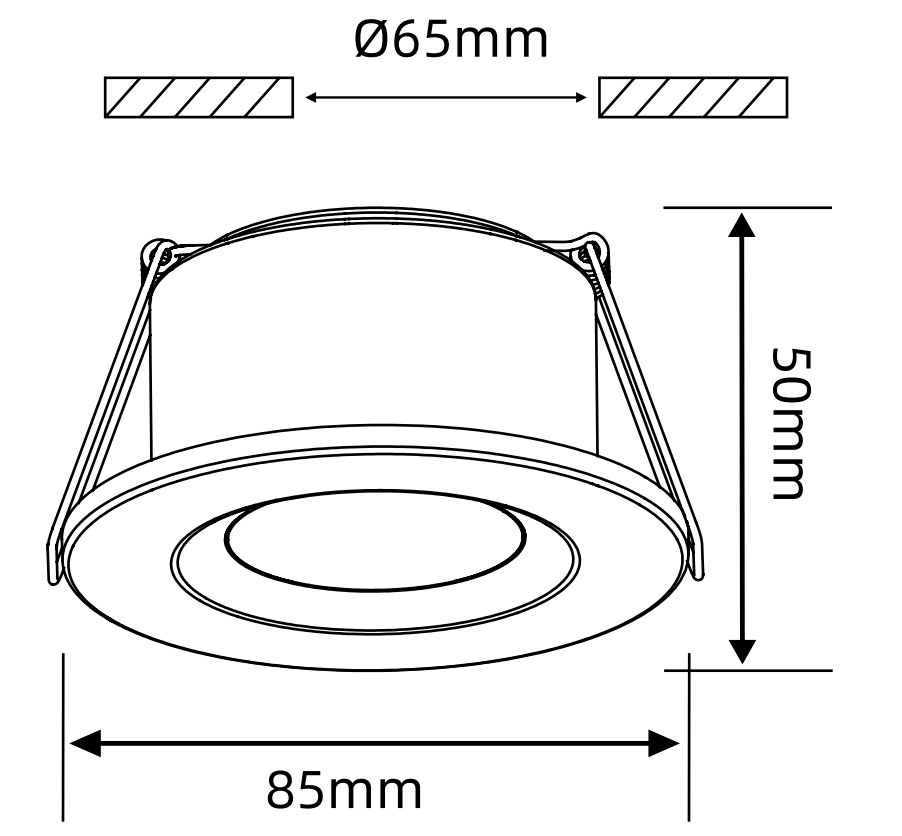 low profile led downlight porch light